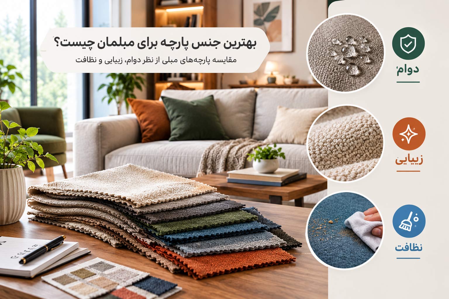 بهترین جنس پارچه برای مبلمان