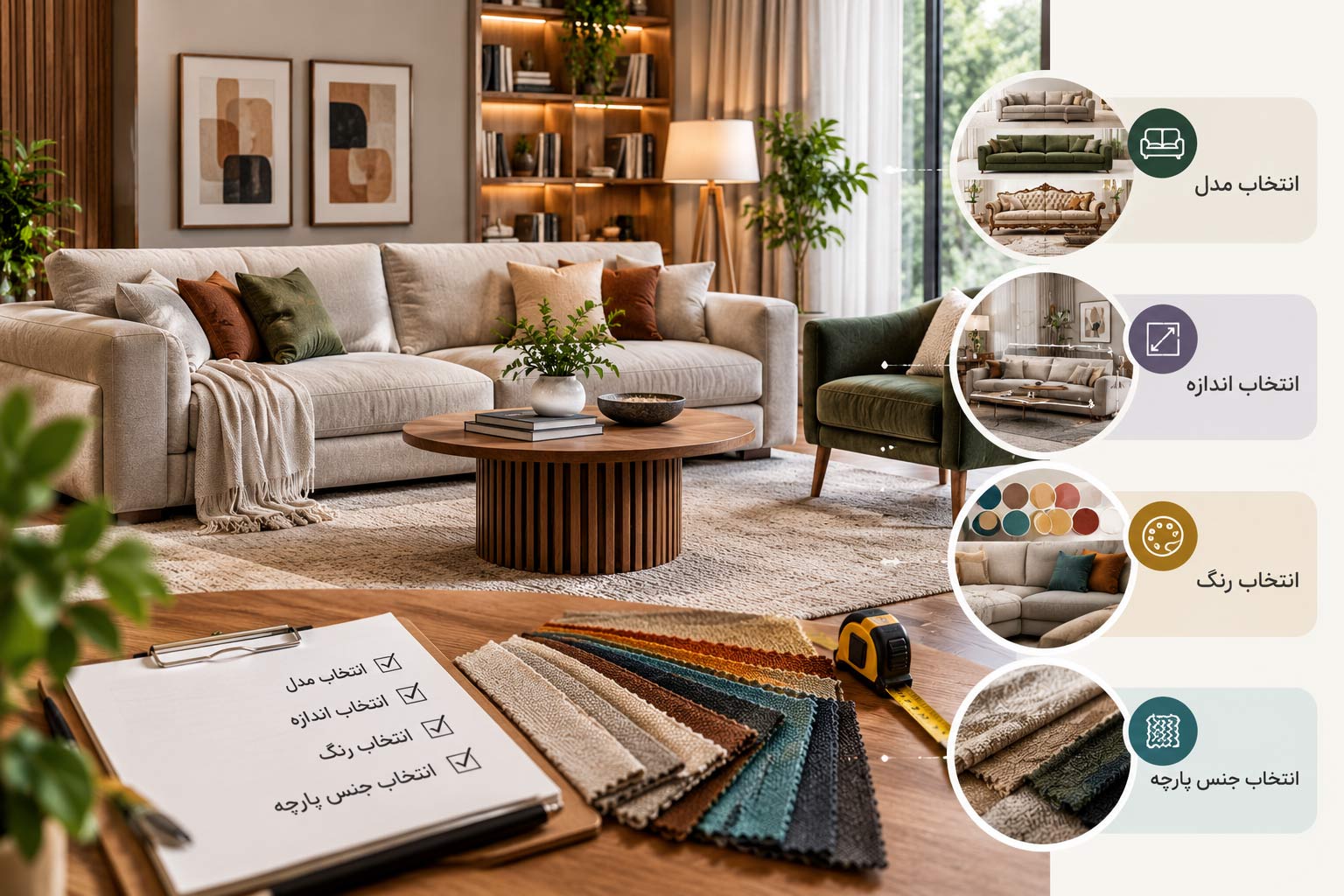 راهنمای انتخاب مبل بر اساس متراژ