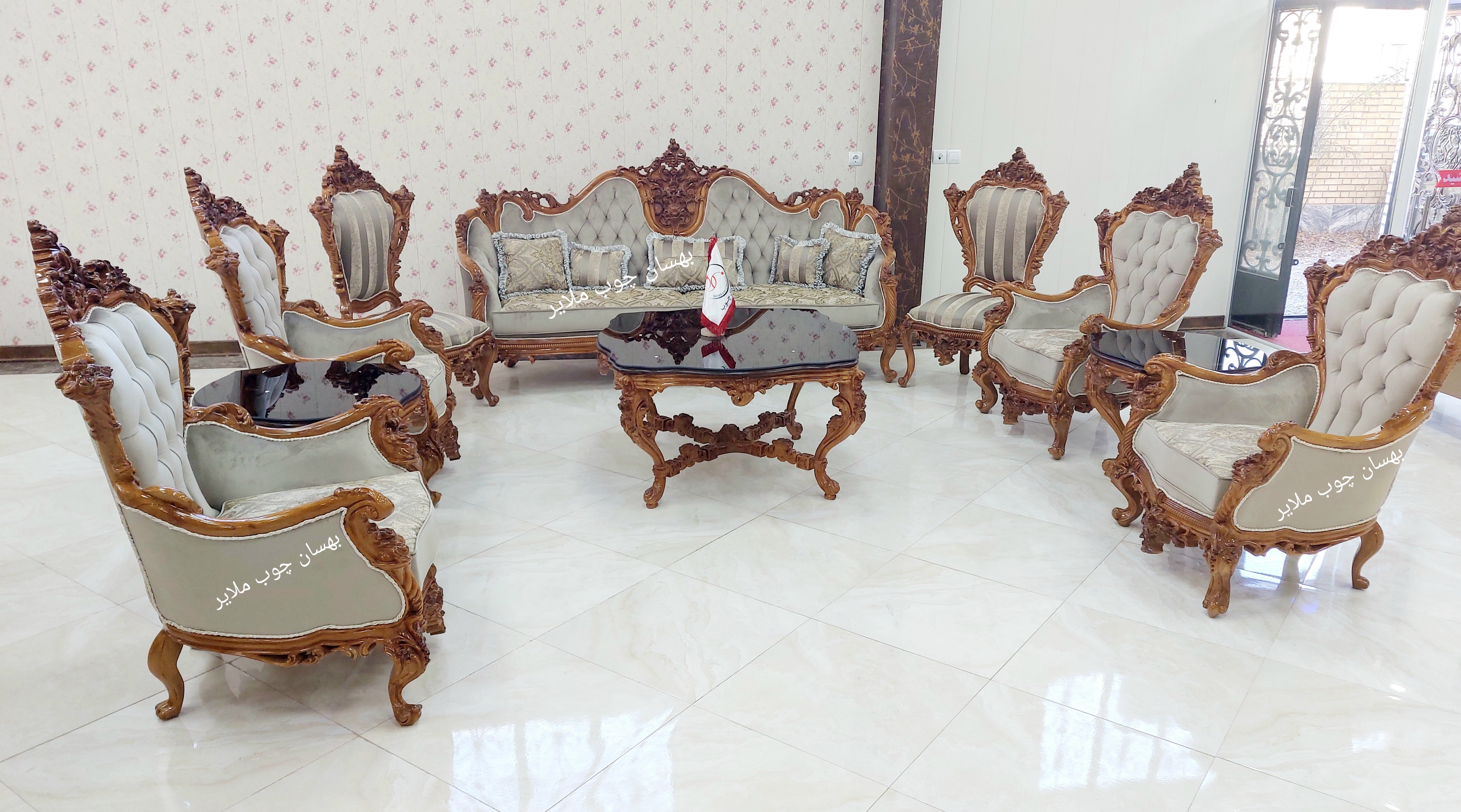 مبل سلطنتی و کلاسیک لوکس بهسان چوب ملایر